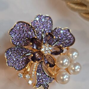 Lilac Aura Pearl Ring