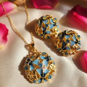 Dome Blue Pendant Set