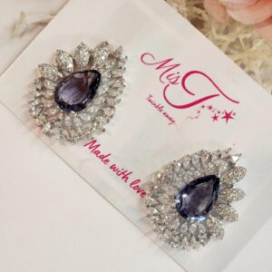 Amethyst Betel Flare Studs