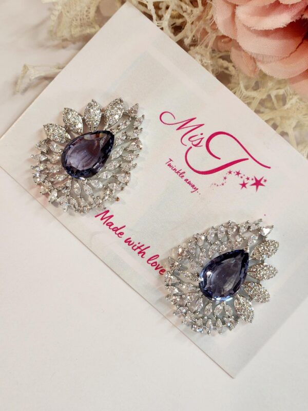 Amethyst Betel Flare Studs