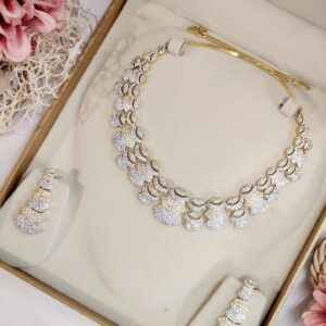 Double Tone Scallop Choker Set