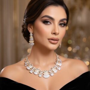 Double Tone Scallop Choker Set