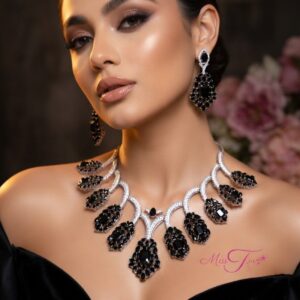 Bling Black Zirconia Choker Set