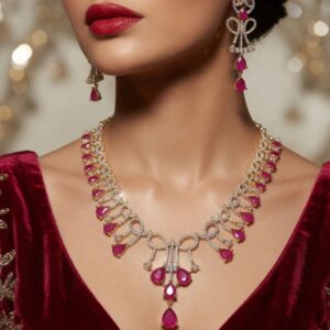 Marvellous Ruby Radiant Choker Set
