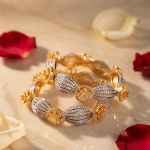 Statement Pacheli Floweret Bangles (set of 2) (size 2.6)