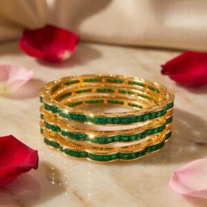 Premium Ruby Bangles (set of 4)(size 2.6)