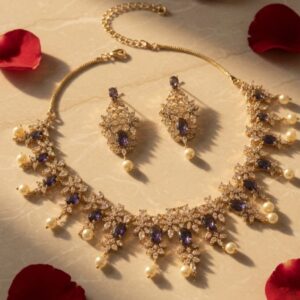 Pearl Muse Amethyst Choker Set