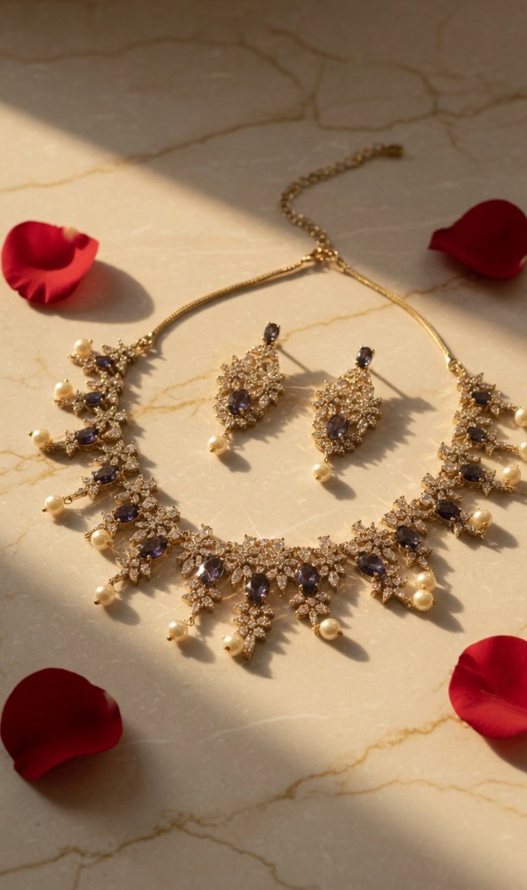 Pearl Muse Amethyst Choker Set - Image 2