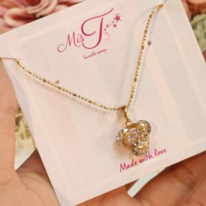 Heart In A Heart Pendant Set