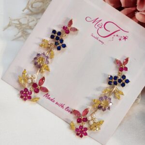 Eternal Glow Golden Finish zirconia Italian Earrings