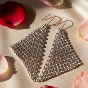 Bold White Glam Red Carpet Earrings