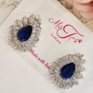 Sapphire Blue Betel Flare Studs