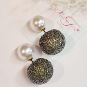 Mehendi Green Double Side Studs
