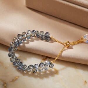 Powder Blue Aurora Glow Dori Bracelet - Adjustable To Any Size