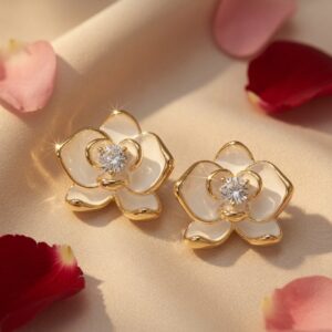 Ivory Bloom Elegant Bloom Earrings