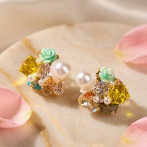 Bright Crystal Platter Studs
