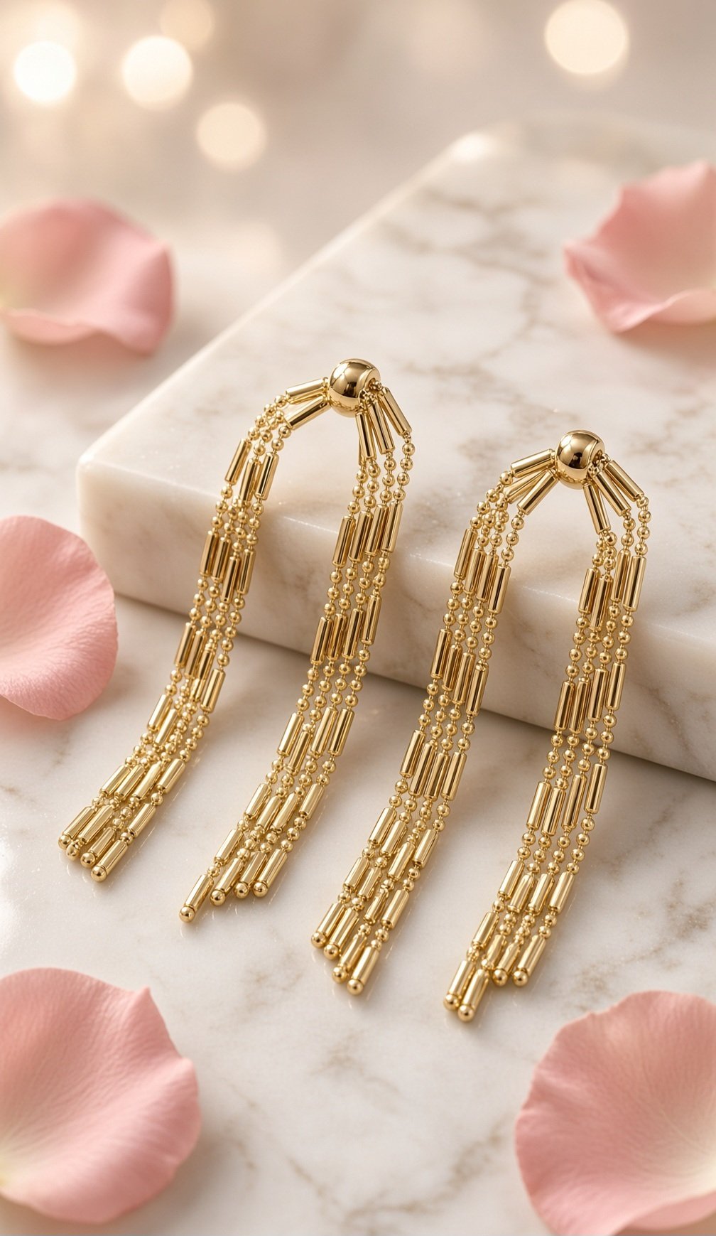 Dotted Tassel Earrings