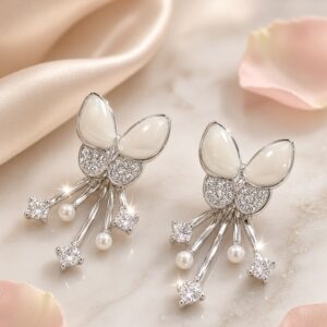 Pearly Butterfly Studs