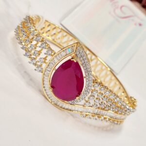 Regal Ruby Golden Finish Bracelet