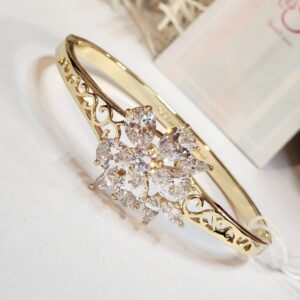 Flora Luxe 18k Brass Diamond Look Bracelet