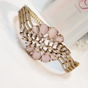 Glorious Gleam Pastel Pink Bracelet- Antique Finish