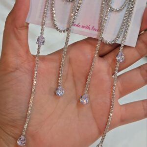 Elegant White Long Light Weight Earrings