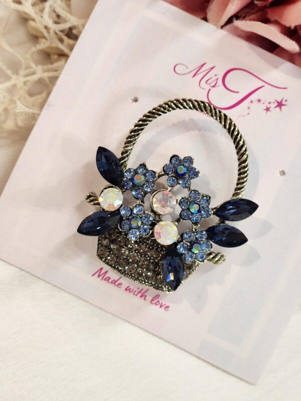 Basket Of Flowers Broach