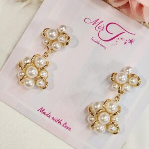 Pearl Crescent Earrings
