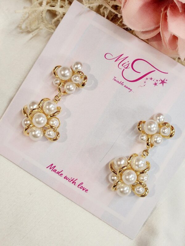 Pearl Crescent Earrings