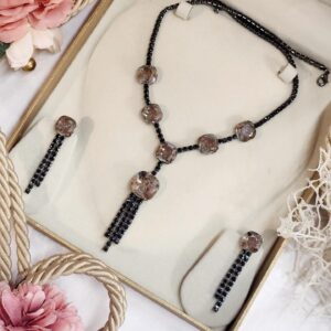Premium Grey & Black Party Neckpiece