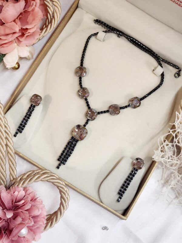 Premium Grey & Black Party Neckpiece