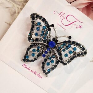 Shaded Blue Butterfly Broach
