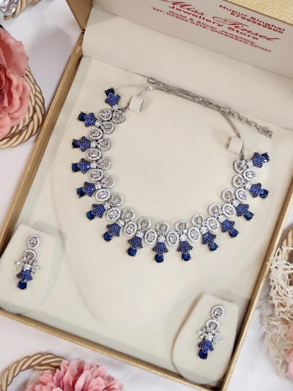 Sapphire Blue Lavish Choker Set