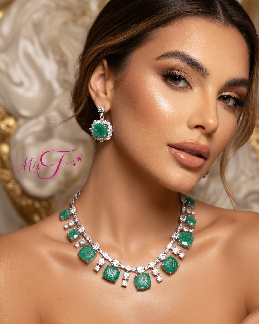 Obsessed Luxe Emerald Doublet zirconia Choker Necklace - Image 2