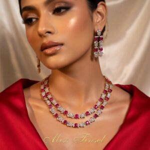 Ruby Red Double Layer Necklace