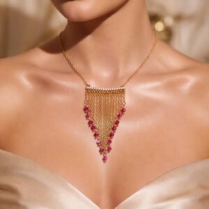 Charming Ruby Charms Gold Plated Pendant Chain