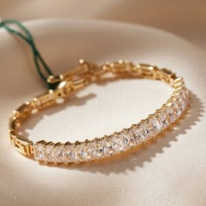Princess Pile Tennis Style Bracelet
