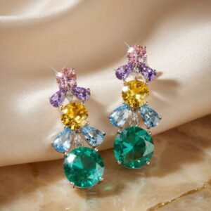 Pastel Mid length Hanging Earrings