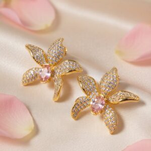 Blush Pink Bloom Studs