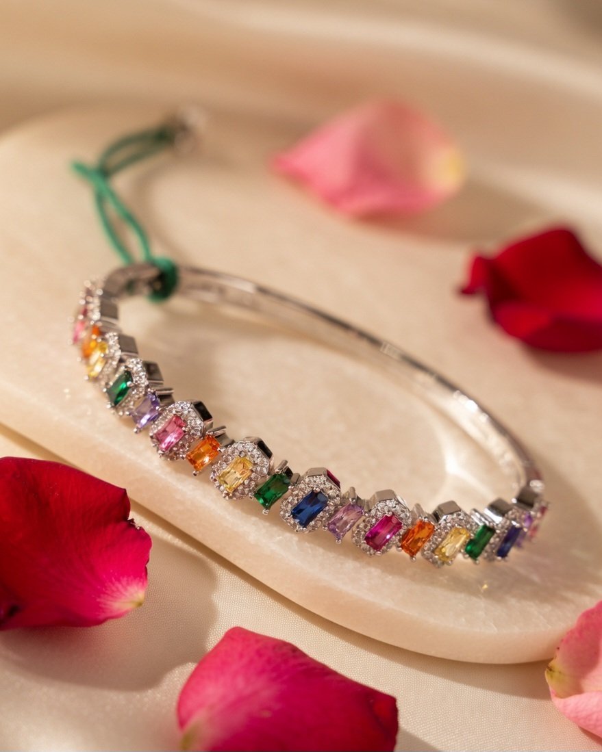 Dream Multi Platinum Finish Side Openable bracelet