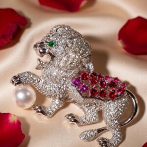 Ravishing Lion Brooch Pin Party wear