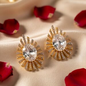 White Solitaire Betel Studs