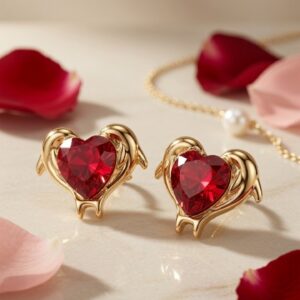Heart Cover Classic Red Studs