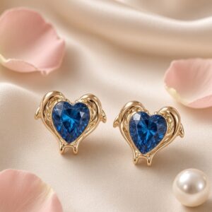 Egyptian Blue Heart Cover Studs