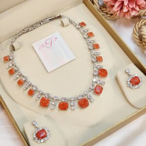 Obsessed Luxe Rust Doublet zirconia Choker Necklace