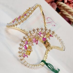 Timeless Glow Zirconia Bracelet – Gold Finish