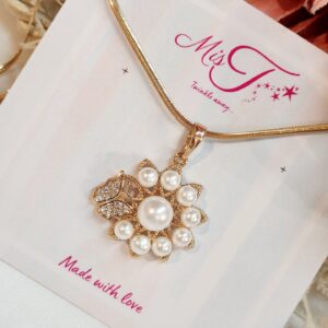 Forever Love Pearl Pendant Necklace Chain