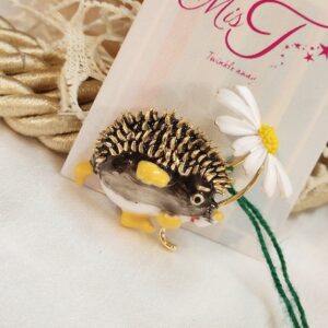 Blossom HedgeHog Brooch Pin Party wear