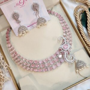 The Royal Heritage: The Rose Pink Empress Set Choker Necklace