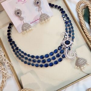The Royal Heritage: The Sapphire blue Empress Set Choker Necklace